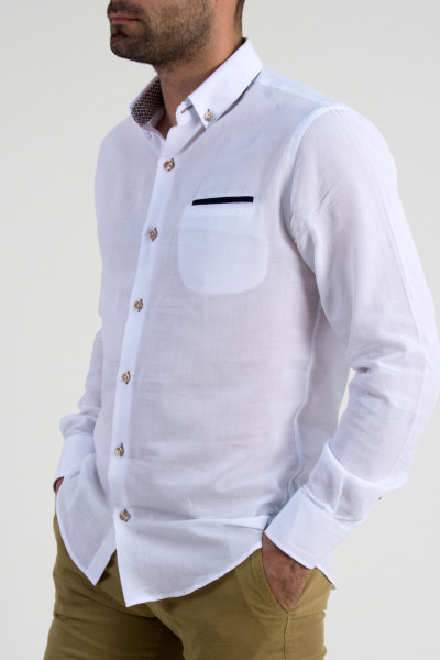 Ανδρικό πουκάμισο GioS λευκό 903718F
