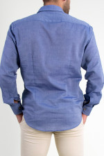 Ανδρικό πουκάμισο Gio.S σιέλ 903718