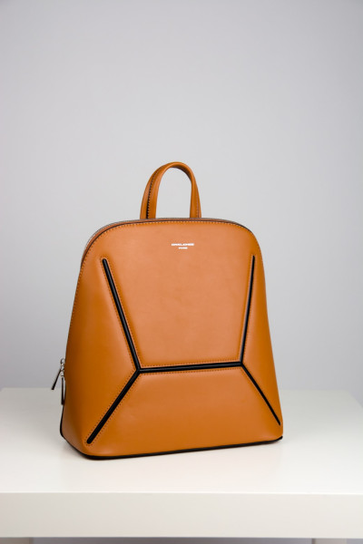 David Jones Γυναικείο κάμελ Backpack δερματίνη με σχέδιο 62612