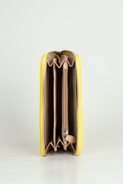 Γυναικείο κίτρινο πορτοφόλι με σχέδιο DFX18932R