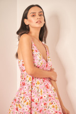 Lipsy Γυναικείο ροζ floral φόρεμα 1210626 Lipsy Γυναικείο ροζ floral φόρεμα 1210626